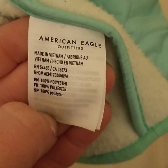 American eagle button up sherpa fleece. Large - Picture 6 of 7